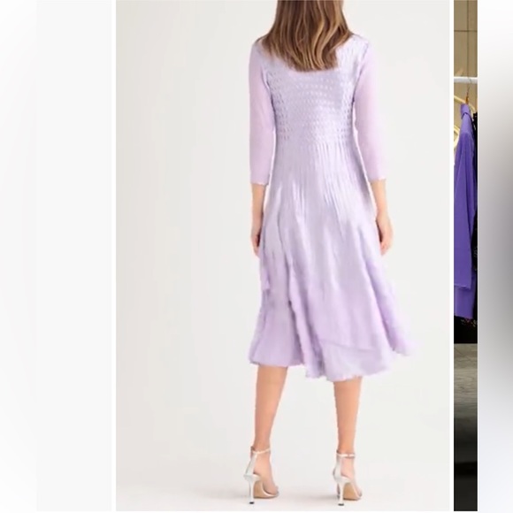 NWT KOMAROV V-Neck Three-Quarter Sleeve A-Line Midi Dress - Picture 5 of 13